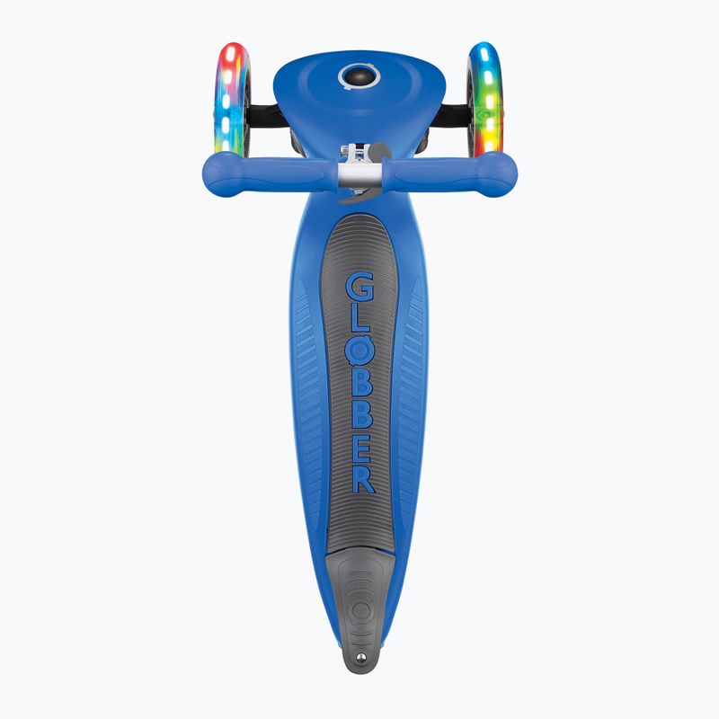 Vaikiškas triratis paspirtukas Globber Primo Foldable Lights navy blue 5