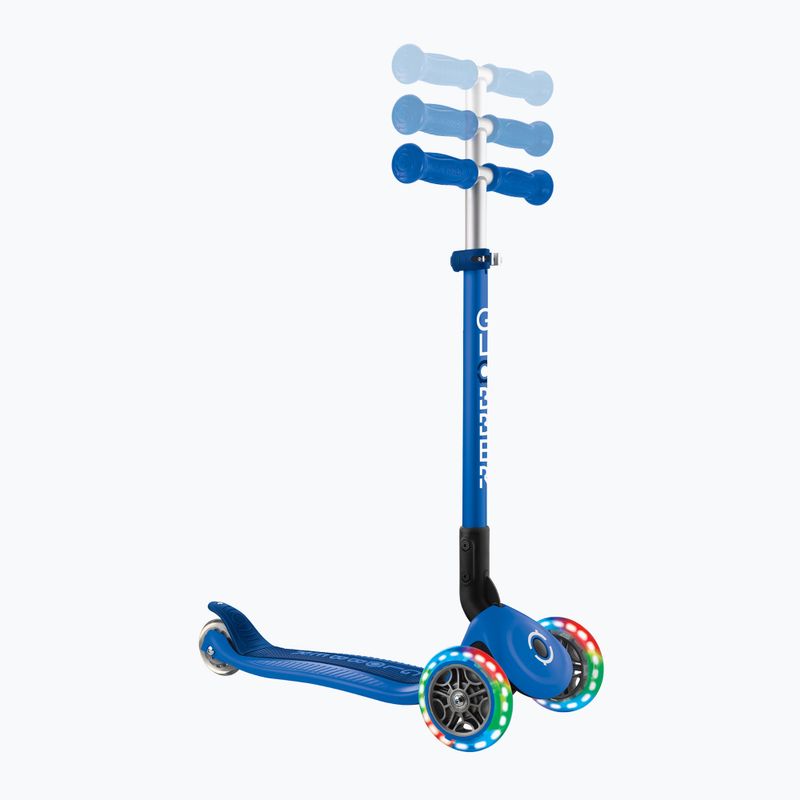 Vaikiškas triratis paspirtukas Globber Primo Foldable Lights navy blue 8