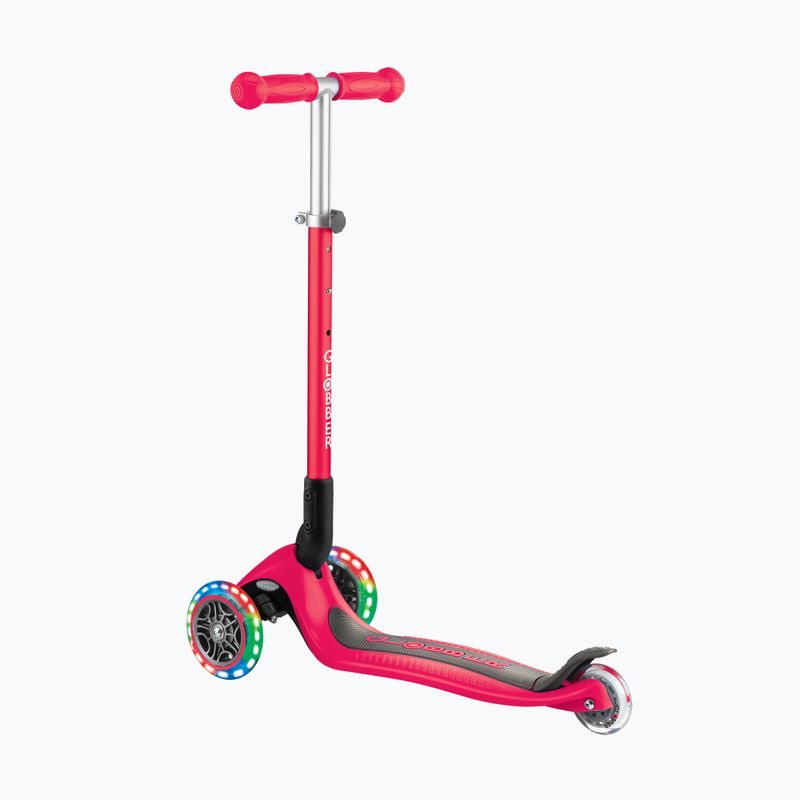 Vaikiškas triratis paspirtukas Globber Primo Foldable Lights red 3