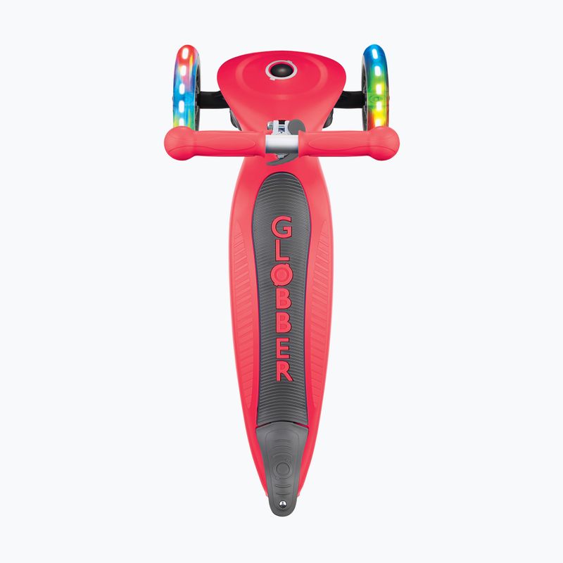 Vaikiškas triratis paspirtukas Globber Primo Foldable Lights red 5