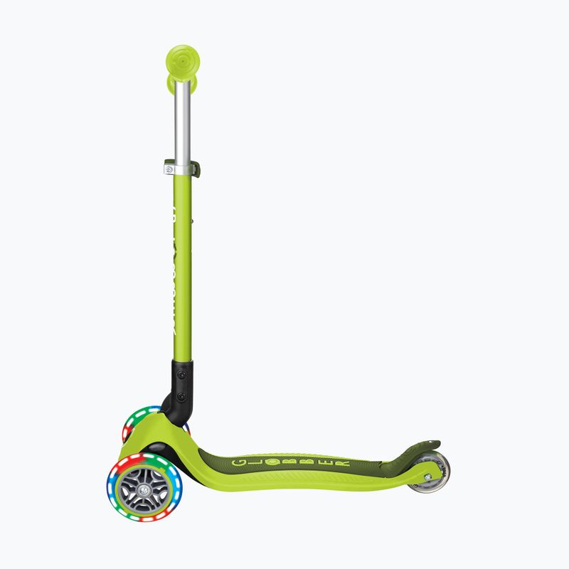 Vaikiškas triratis paspirtukas Globber Primo Foldable Lights lime green 2
