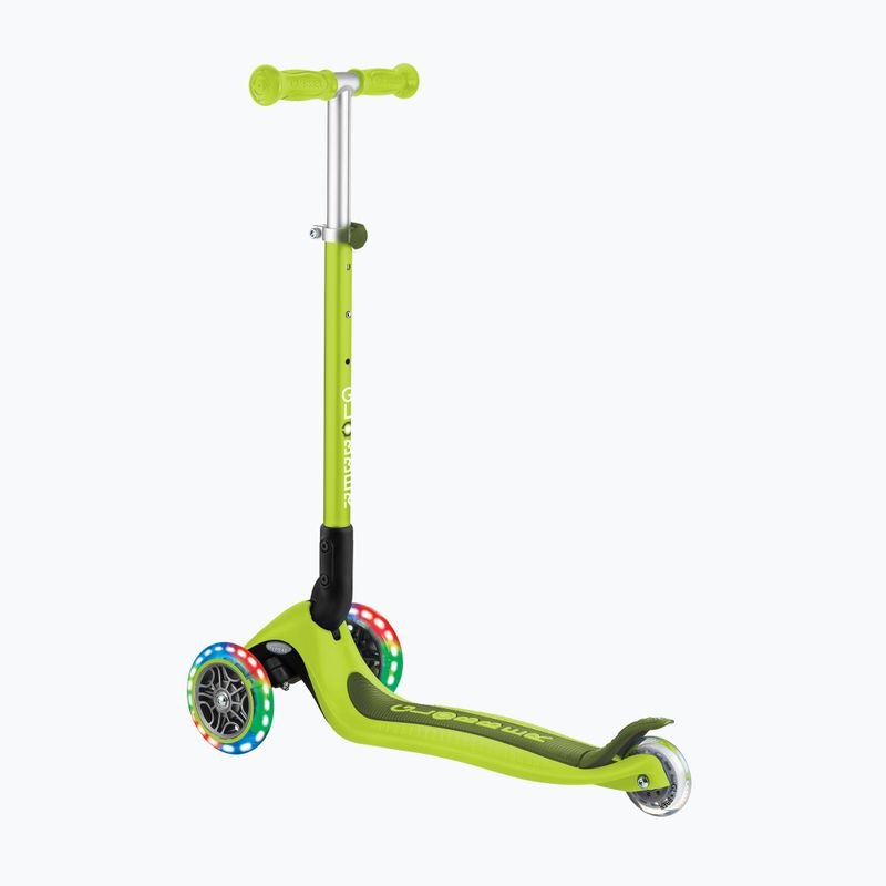 Vaikiškas triratis paspirtukas Globber Primo Foldable Lights lime green 3