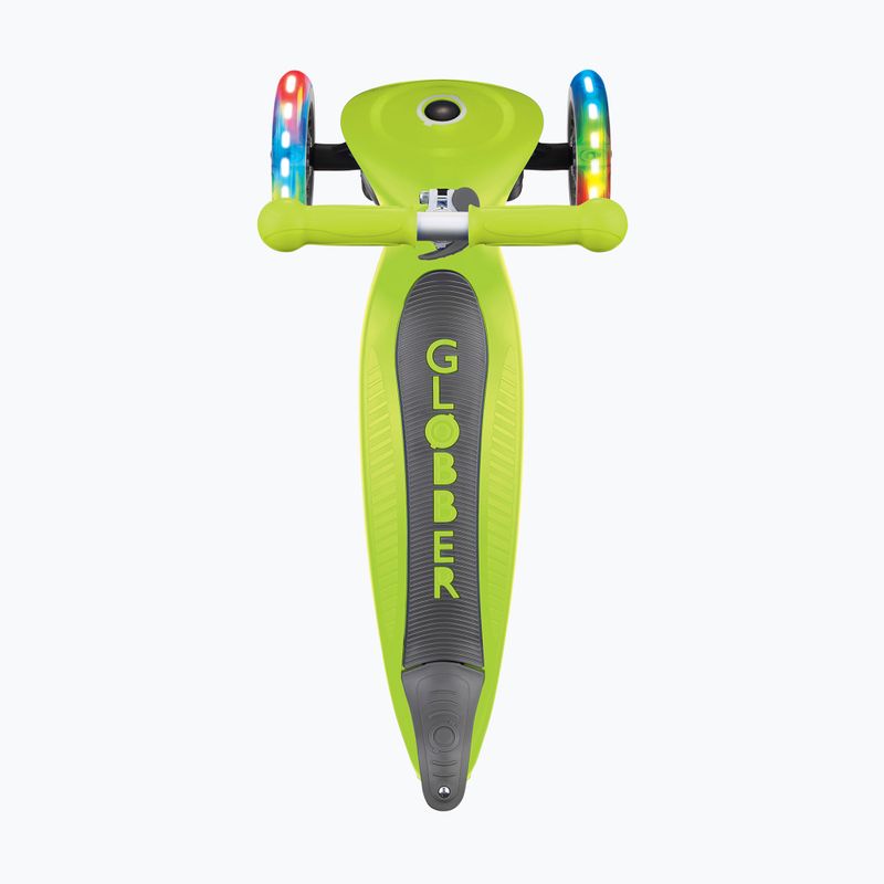Vaikiškas triratis paspirtukas Globber Primo Foldable Lights lime green 5