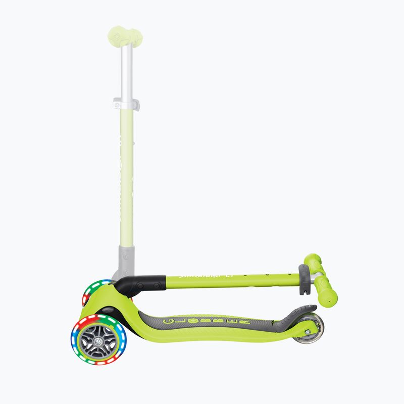 Vaikiškas triratis paspirtukas Globber Primo Foldable Lights lime green 7