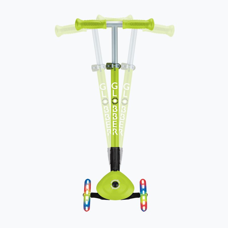 Vaikiškas triratis paspirtukas Globber Primo Foldable Lights lime green 9