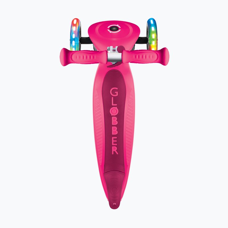 Vaikiškas triratis paspirtukas Globber Primo Foldable Lights fuchsia 9