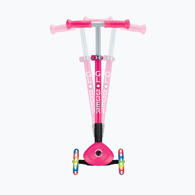 Vaikiškas triračis paspirtukas Globber Primo Foldable Lights fuchsia 11