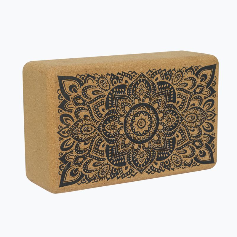 Yoga Design Lab kamštinis jogos kubas Brown BL-Cork-Mandala Black 7