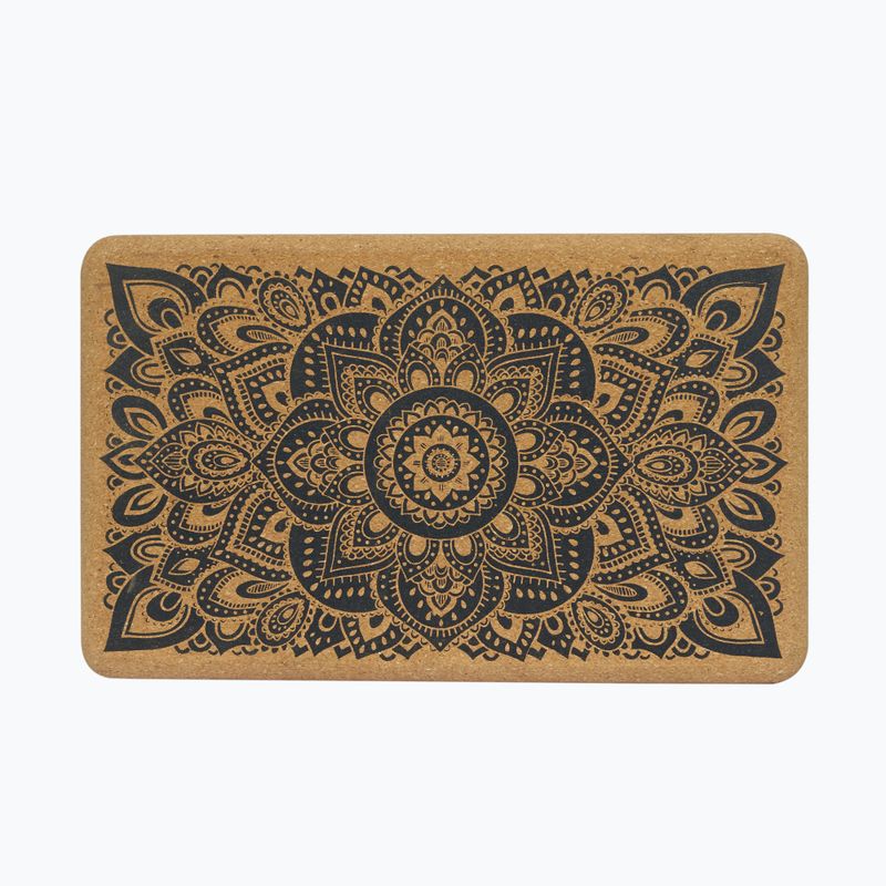 Yoga Design Lab kamštinis jogos kubas Brown BL-Cork-Mandala Black 8