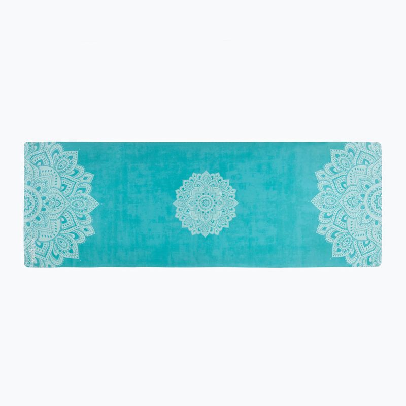 Yoga Design Lab kombinuotas jogos kelioninis kilimėlis 1,5 mm mėlynas Mandala Turquoise 2
