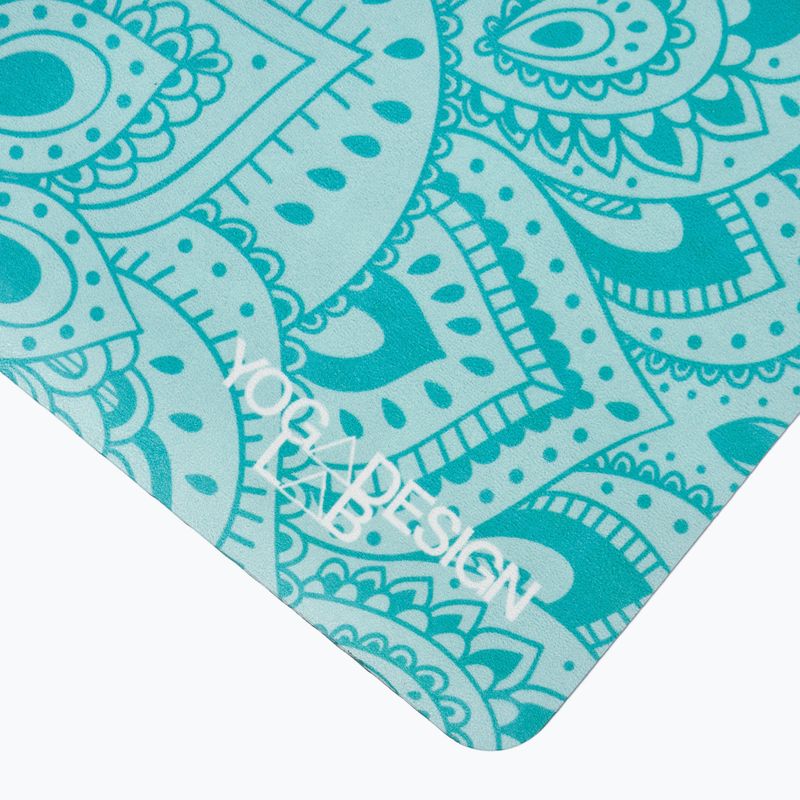Yoga Design Lab kombinuotas jogos kelioninis kilimėlis 1,5 mm mėlynas Mandala Turquoise 3