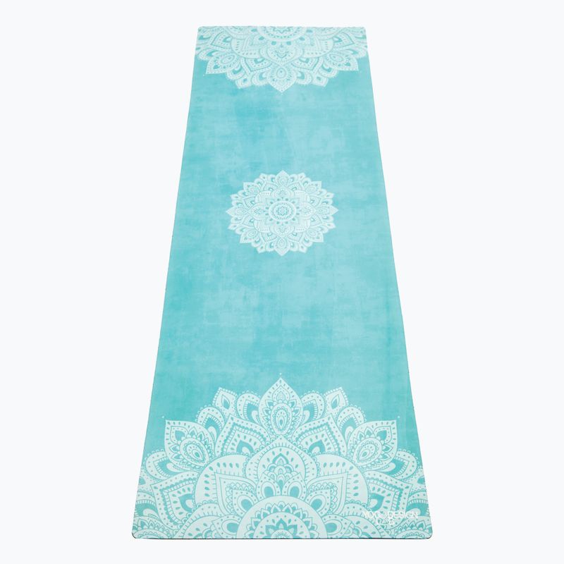 Yoga Design Lab kombinuotas jogos kelioninis kilimėlis 1,5 mm mėlynas Mandala Turquoise 5