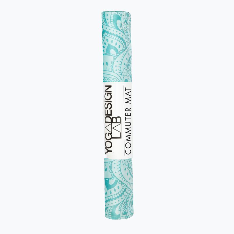 Yoga Design Lab kombinuotas jogos kelioninis kilimėlis 1,5 mm mėlynas Mandala Turquoise 7