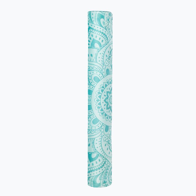 Yoga Design Lab kombinuotas jogos kelioninis kilimėlis 1,5 mm mėlynas Mandala Turquoise 9