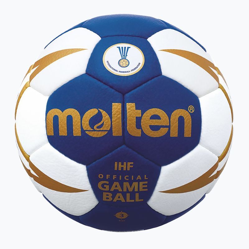 Rankinio kamuolys Molten H3X5001-BW IHF blue/white dydis 3