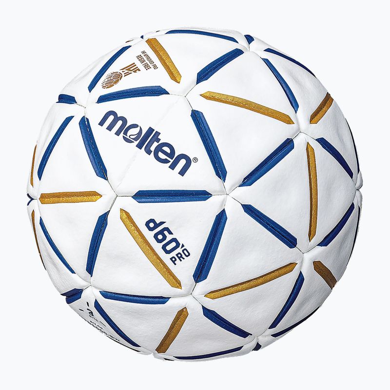 Rankinio kamuolys Molten H3D4000-BW d60 PRO IHF blue/white dydis 3 2