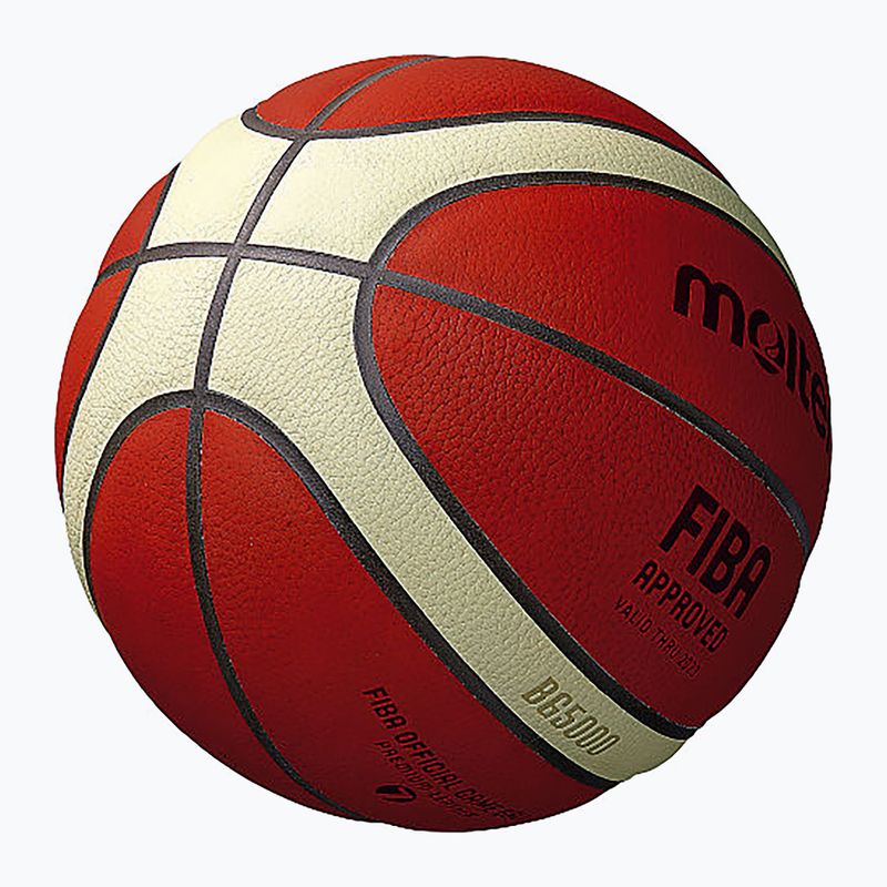 Krepšinio kamuolys Molten B7G5000 FIBA brown dydis 7 3
