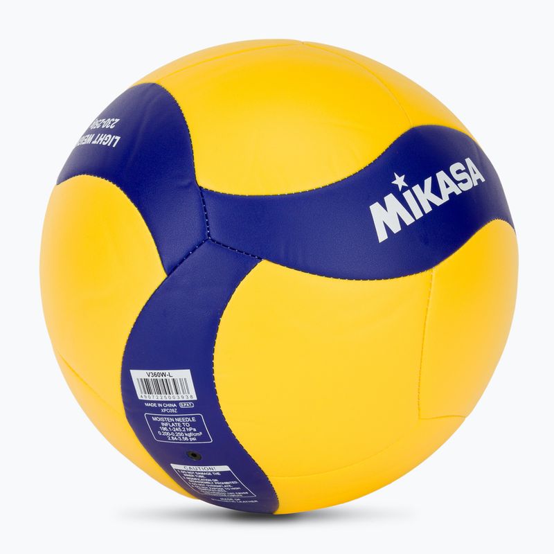 Tinklinio kamuolys Mikasa V360W-L yellow/blue size 5 2