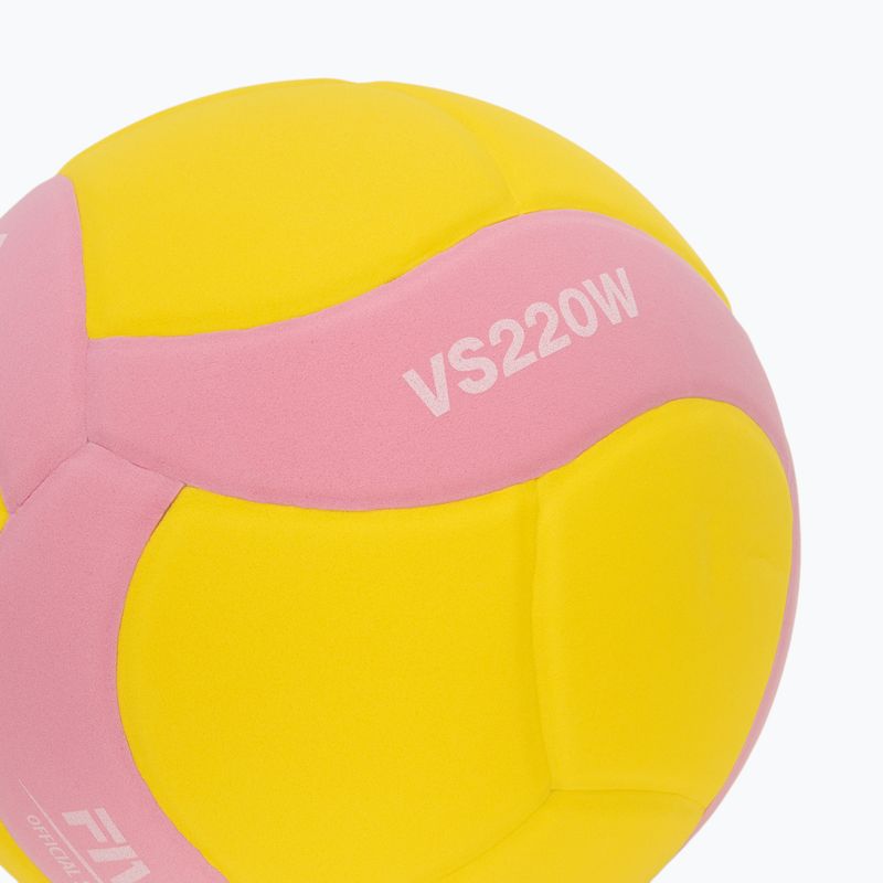 Tinklinio kamuolys Mikasa VS220W yellow/pink 3