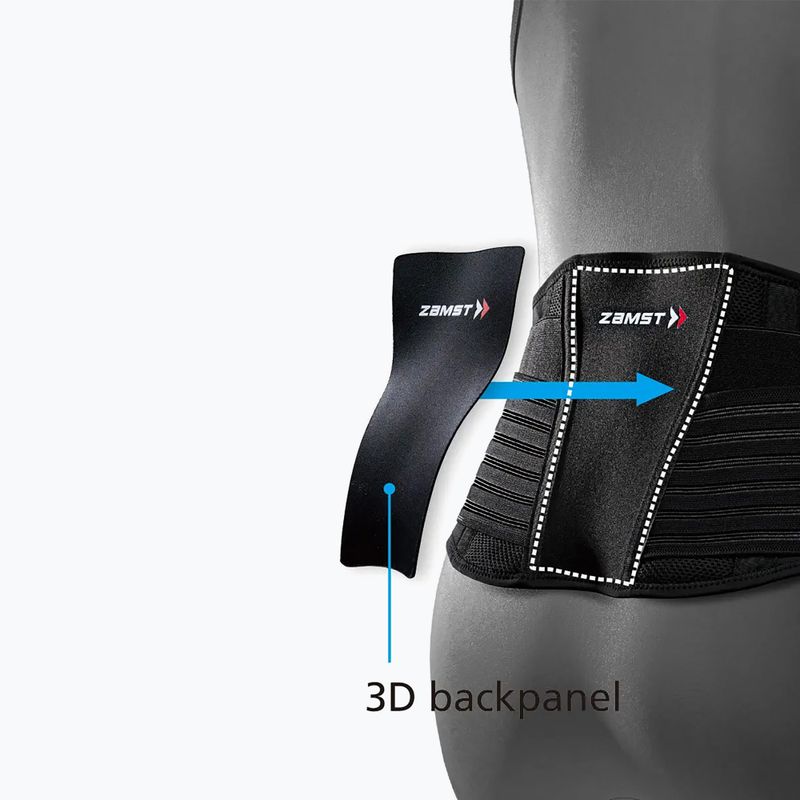 Nugaros stabilizatorius Zamst ZW-7 juodas 8