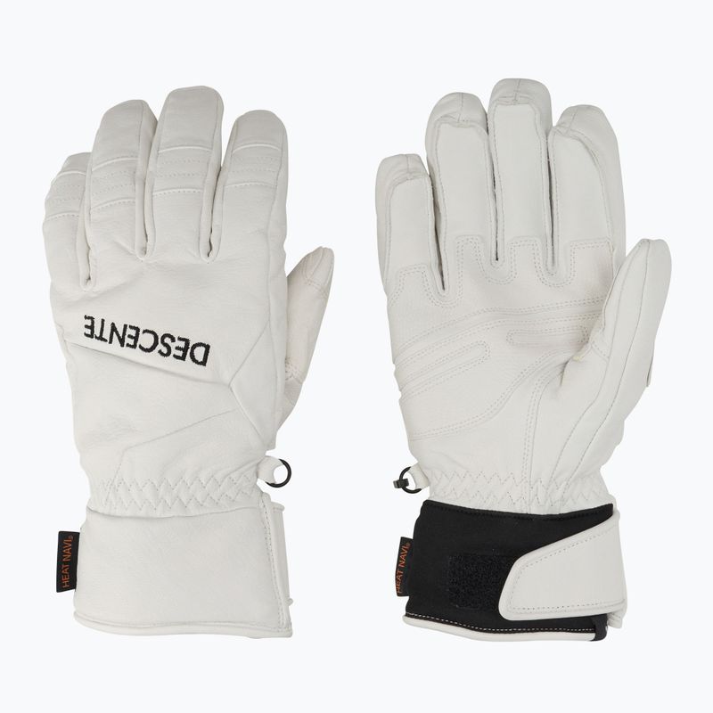 Vyriškos slidinėjimo pirštinės Descente 5 Finger Leather white