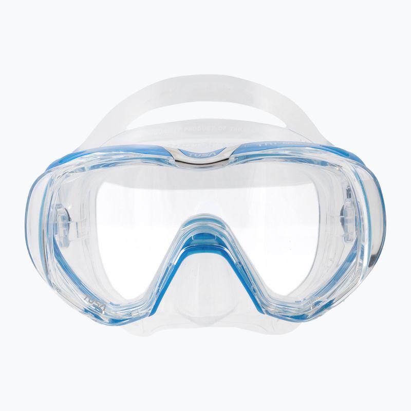 TUSA Tri-Quest Fd nardymo kaukė mėlyna ir skaidri M-3001 2