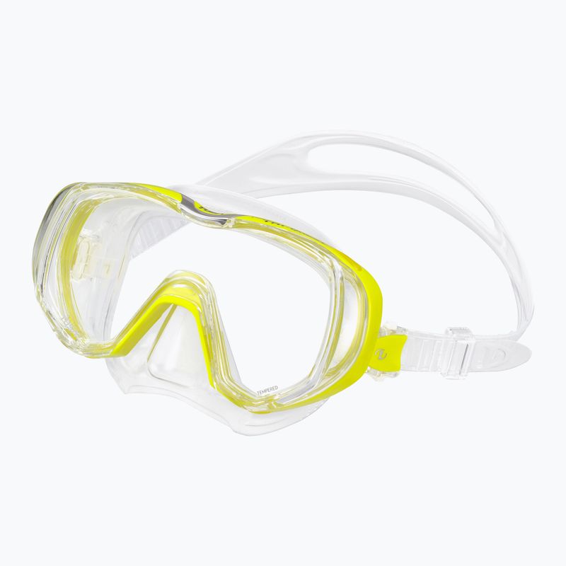 TUSA Tri-Quest Fd nardymo kaukė geltona skaidri M-3001 2