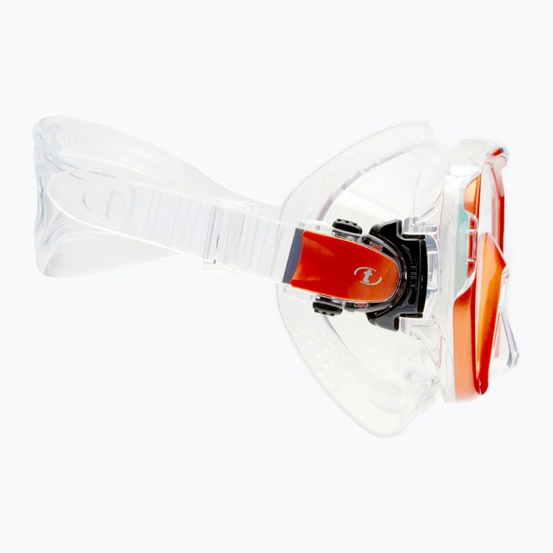 TUSA Freedom Elite oranžinės ir skaidrios spalvos nardymo kaukė M-1003 3