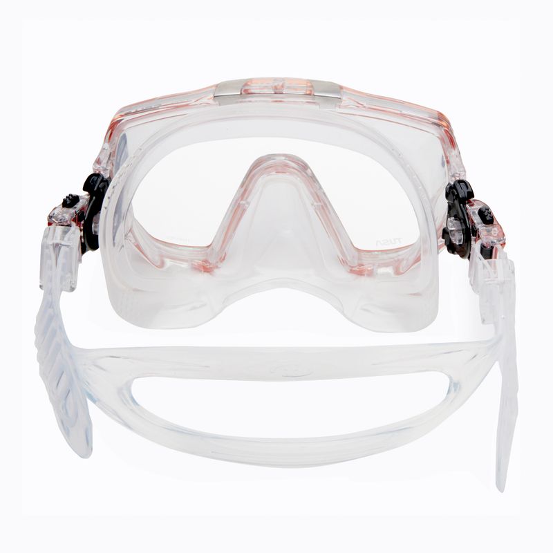 TUSA Freedom Elite oranžinės ir skaidrios spalvos nardymo kaukė M-1003 5