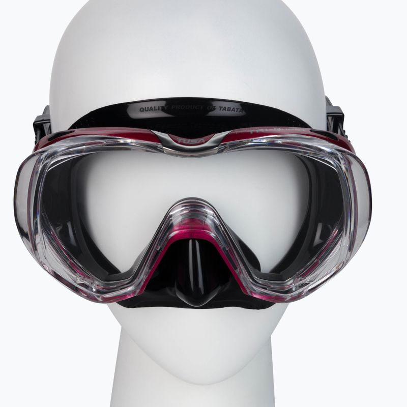TUSA Tri-Quest Fd nardymo kaukė juodai raudona M-3001