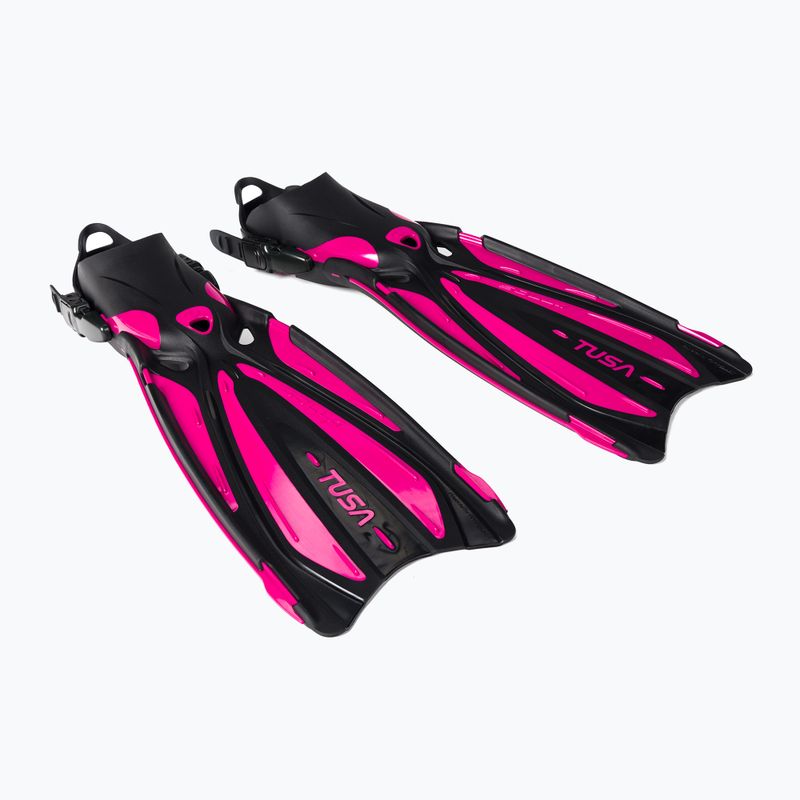 TUSA Solla Fin nardymo pelekai juoda/rožinė SF-22