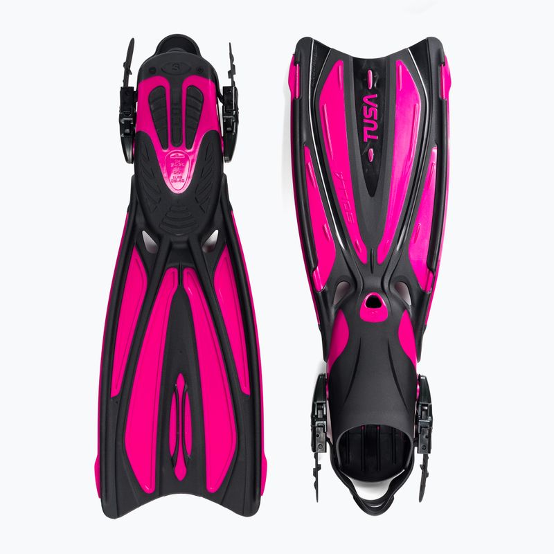 TUSA Solla Fin nardymo pelekai juoda/rožinė SF-22 2