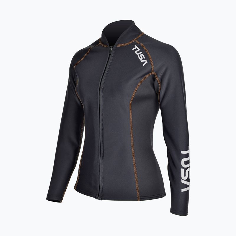 Moteriški plaukimo marškinėliai ilgomis rankovėmis TUSA Rashguard Thermal black