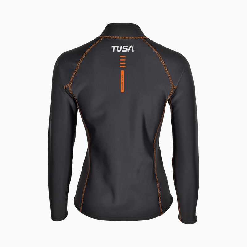 Moteriški plaukimo marškinėliai ilgomis rankovėmis TUSA Rashguard Thermal black 2