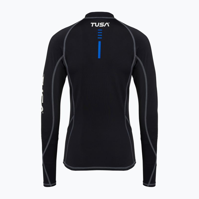 Moteriški plaukimo marškinėliai ilgomis rankovėmis TUSA Black rashguard 2