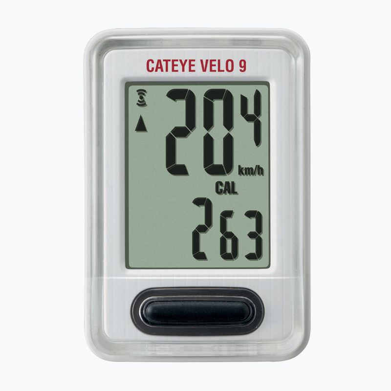 Dviračių skaitiklis "CatEye Velo 9 CC-VL820", baltas