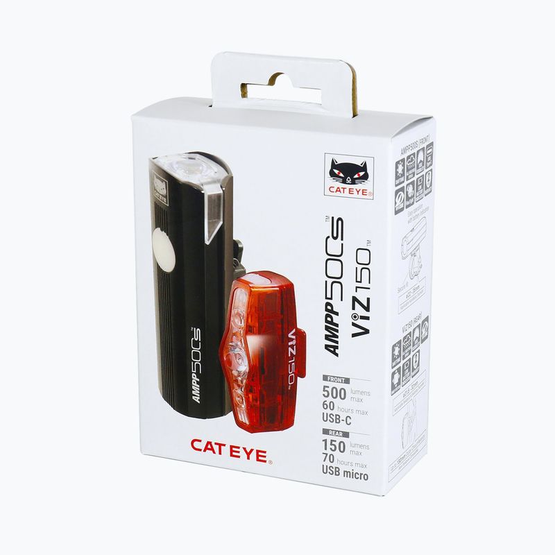 Dviračio žibintų rinkinys CatEye AMPP 500S HL-EL085SRC / TL-LD800 VIZ150 2