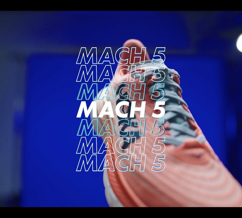 Moteriški bėgimo bateliai HOKA Mach 5 orange-purple 1127894-ICYC 18