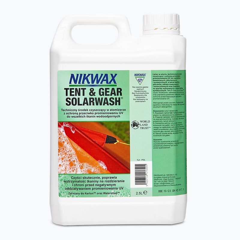 Skystis palapinėms ir apsaugos priemonėms valyti UV Nikwax Tent&Gear SolarWash 2500 ml