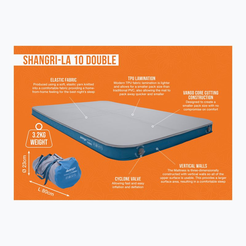 Shangri-La II 10 Dvigubas savaime pripučiamas kilimėlis cloud grey/sky blue 6