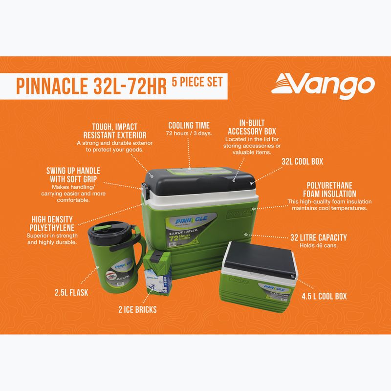 Turistinių šaldytuvų rinkinys Vango Pinnacle 32-72Hr 5 Piece green 8