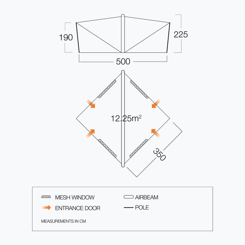 Palapinės pastogė Vango Trigon AirHub moroccan blue 6