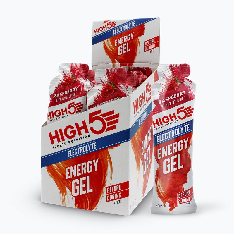 Energijos gelis HIGH5 Energy Electrolyte 60 g aviečių skonio