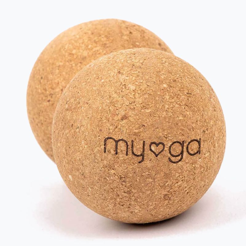 Masažo kamuolys Myga Duoball brown 2
