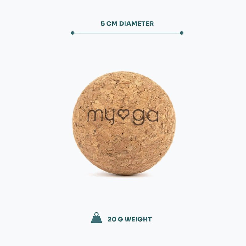 Masažo kamuolys Myga 5 cm brown 7