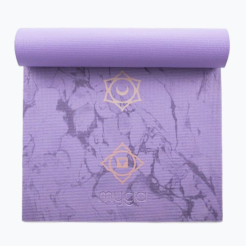 Jogos rinkinys Myga Chakra Yoga Set mat + block + purple strap 5