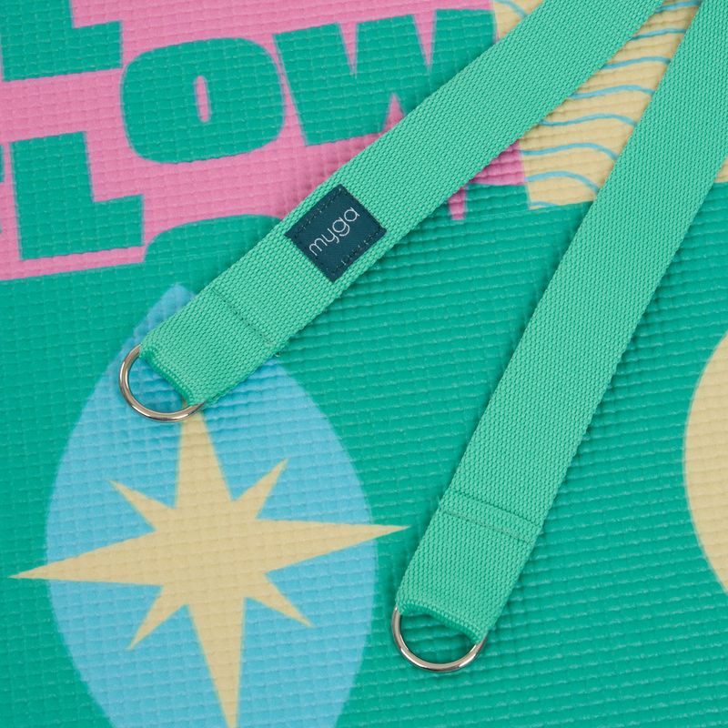 Jogos rinkinys Myga Spirit Yoga Set mat + block + turquoise strap 8