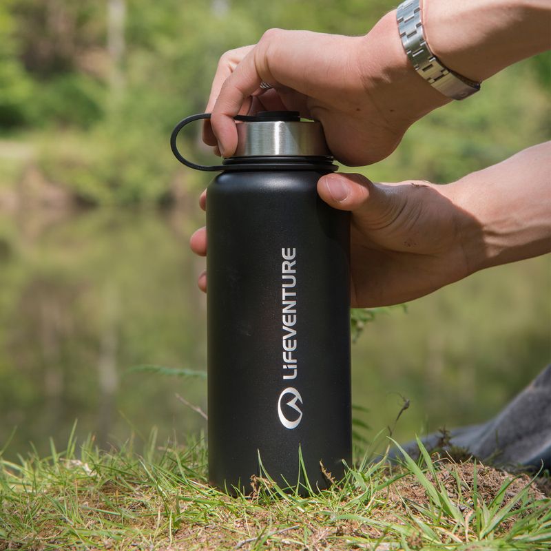 Terminis butelis Lifeventure Stainless Steel Flask 1000 ml black 4