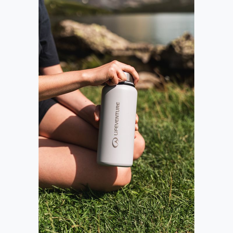 Terminis butelis Lifeventure Stainless Steel Flask 1000 ml light grey 3