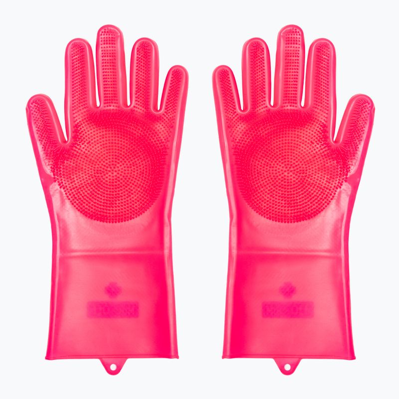 Pirštinės dviračių valymui Muc-Off Deep Scrubber Gloves pink 3